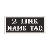 3.5 x 1.5 Custom Embroidered Name Tag Biker Patch