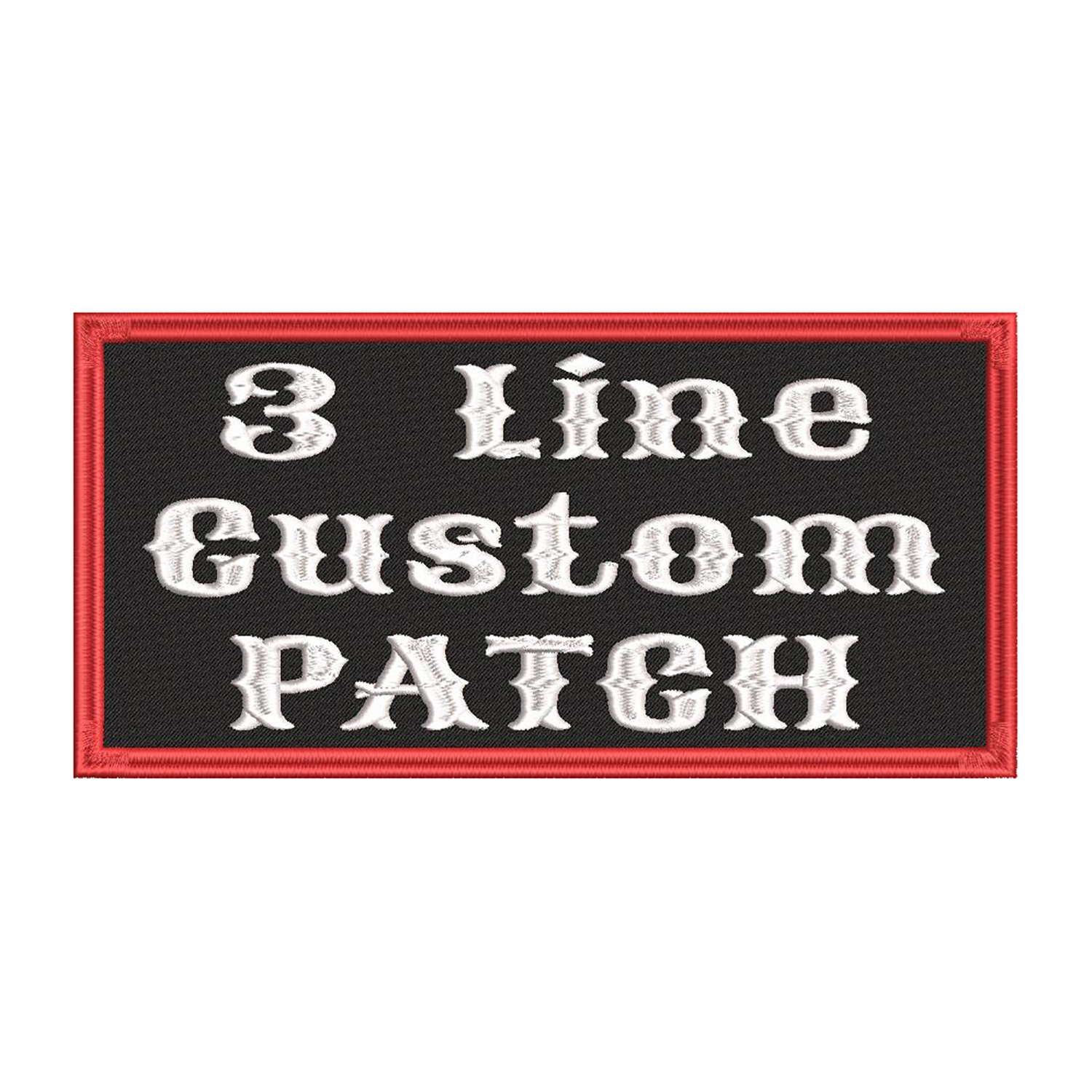 badge 3" square Biker Patch Set of 2 Custom Embroidered Name Tag 