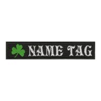 Irish Clover Custom Embroidered Name Tag Biker Patch
