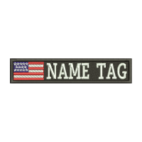 USA Flag Custom Name Tag Biker Vest Patch