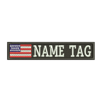 USA Flag Custom Name Tag Biker Vest Patch