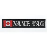 Canadian Flag Custom Name Tag Biker Vest Patch