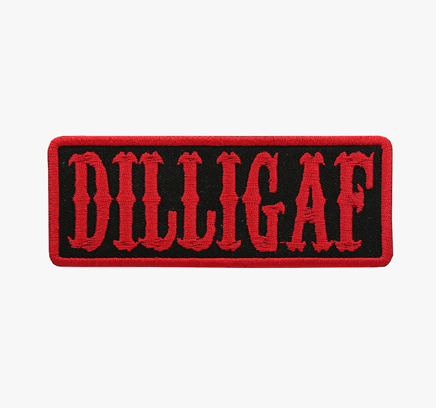 DILLIGAF Embroidered Iron or Sew-on Patch Humor Funny Saying Biker Emblem