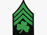 IRISH SHAMROCK SERGEANT MILITARY CLOVER LUCKY PATCH