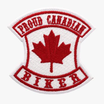 PROUD CANADIAN BIKER Embroidery Patch