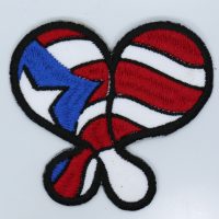 Puerto Rico Maracas Embroidered Biker Patch
