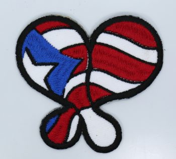 Puerto Rico Maracas Embroidered Biker Patch