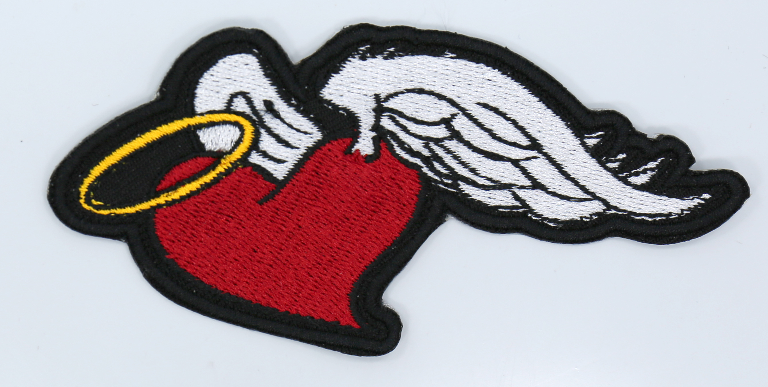 CUBAN HEART FLAG WITH WINGS EMBROIDERED MC PATCH 