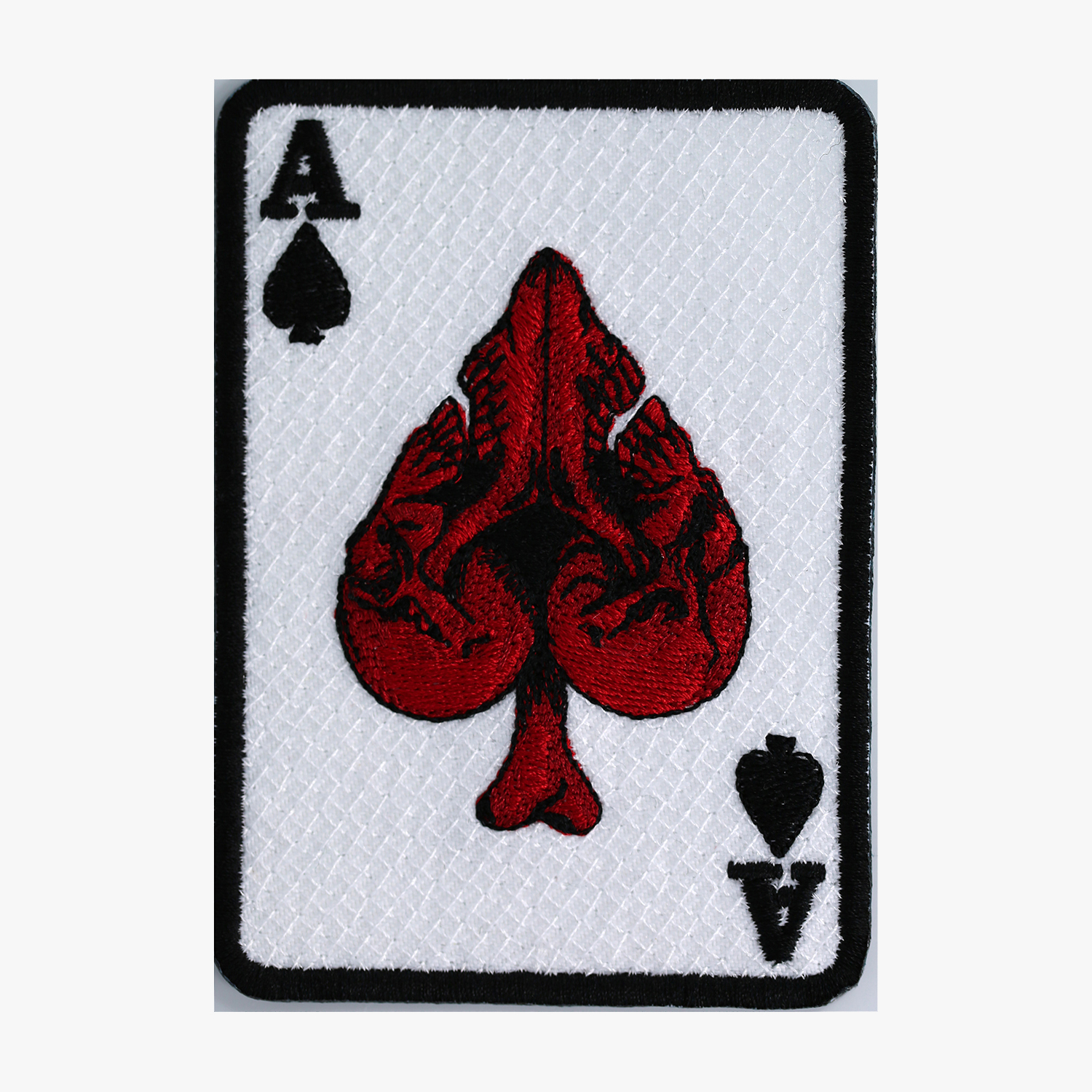 ACE of SPADE SKULL BIKER EMBROIDERY PATCH