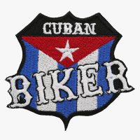 CUBAN BIKER FLAG EMBROIDERY PATCH