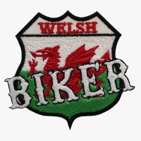 WELSH BIKER FLAG EMBROIDERY PATCH