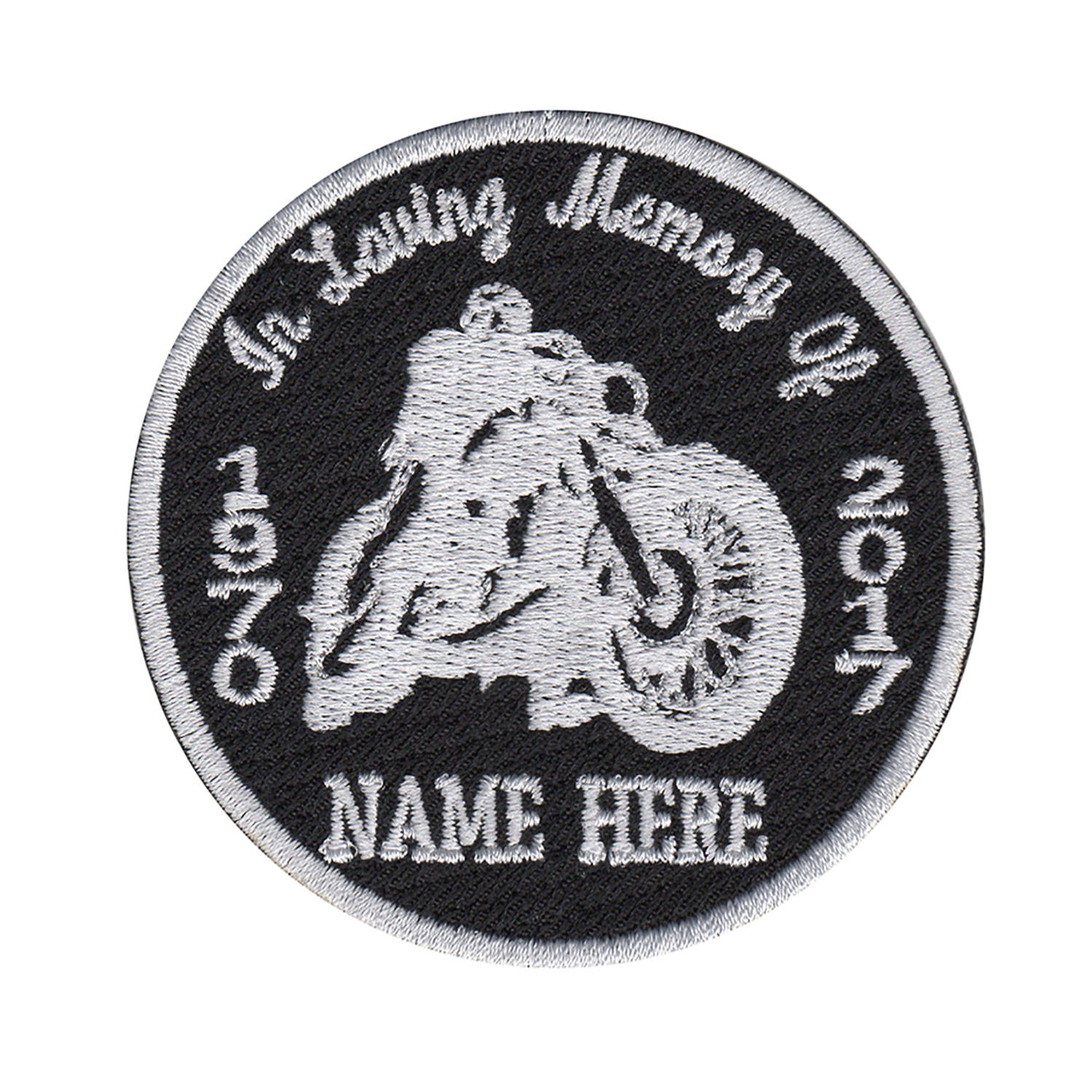 3 Inches Loving Memory Custom Biker Patch