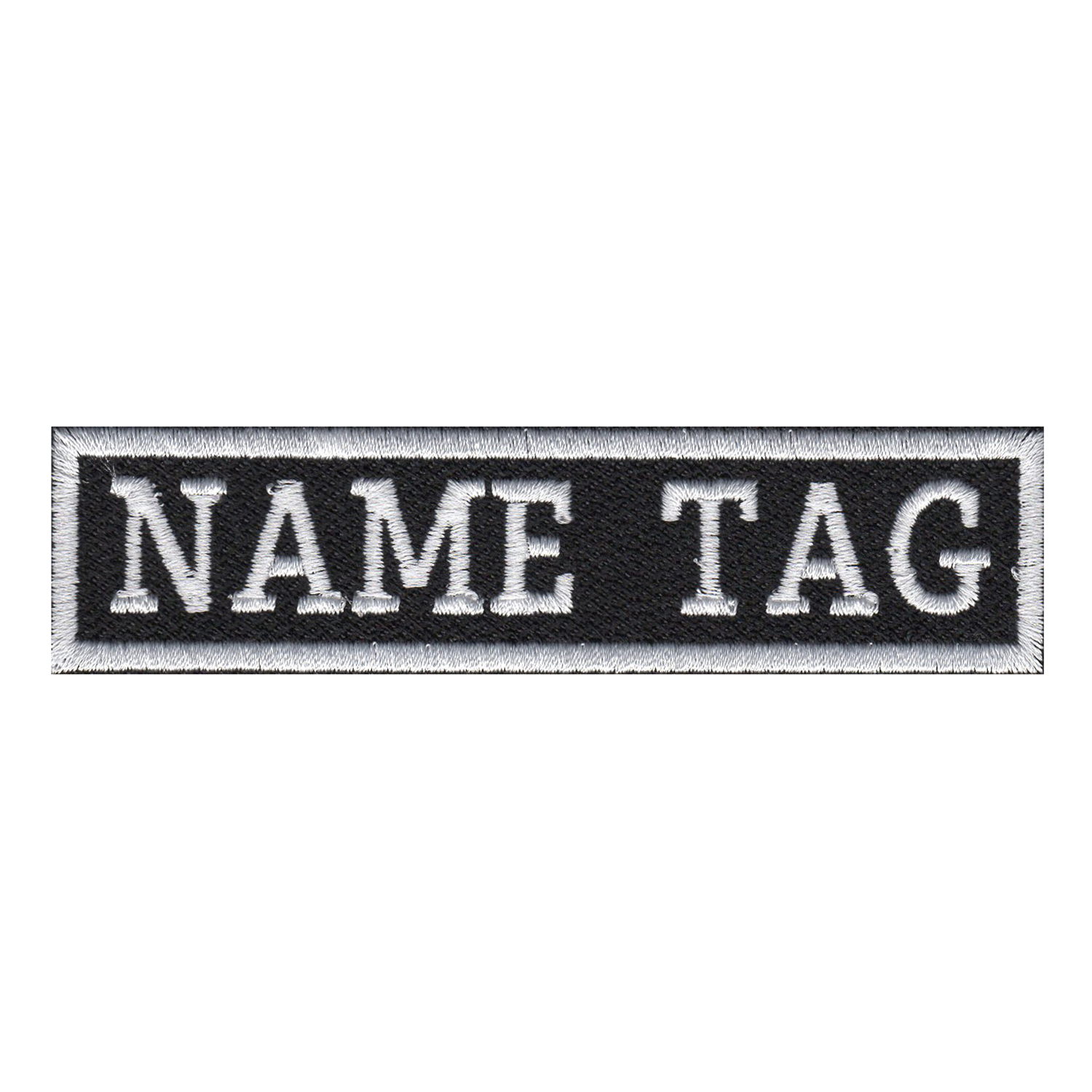 badge 10" x 2" Biker Patch Rectangle Custom Embroidered Name Tag 