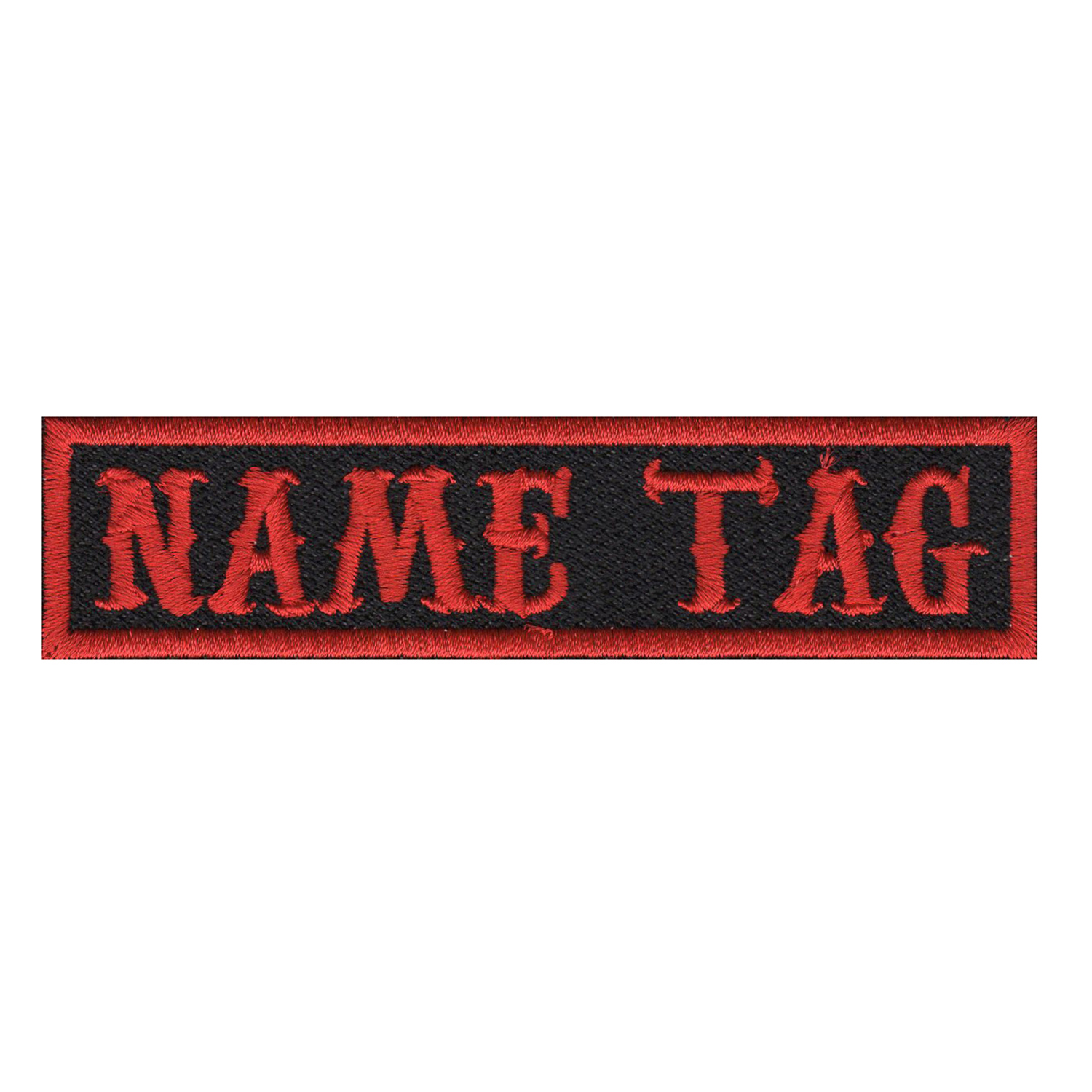ALICE White on Black Iron on Name Tag Patch for Motorcycle Biker Vest NB268