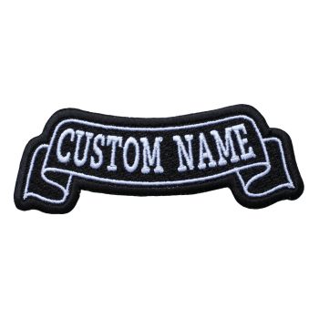 6 Inches Top Banner Custom Name Tag Biker patch