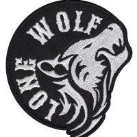 Lone Wolf Biker No Club Embroidered Tribal Patch