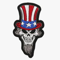 BIKERS UNCLE SAM SKULL embroidered PATCH