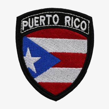 PUERTO RICO ARM SHIELD FLAG EMBROIDERED PATCH