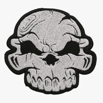 Skull Biker Vest Embroidered Patch