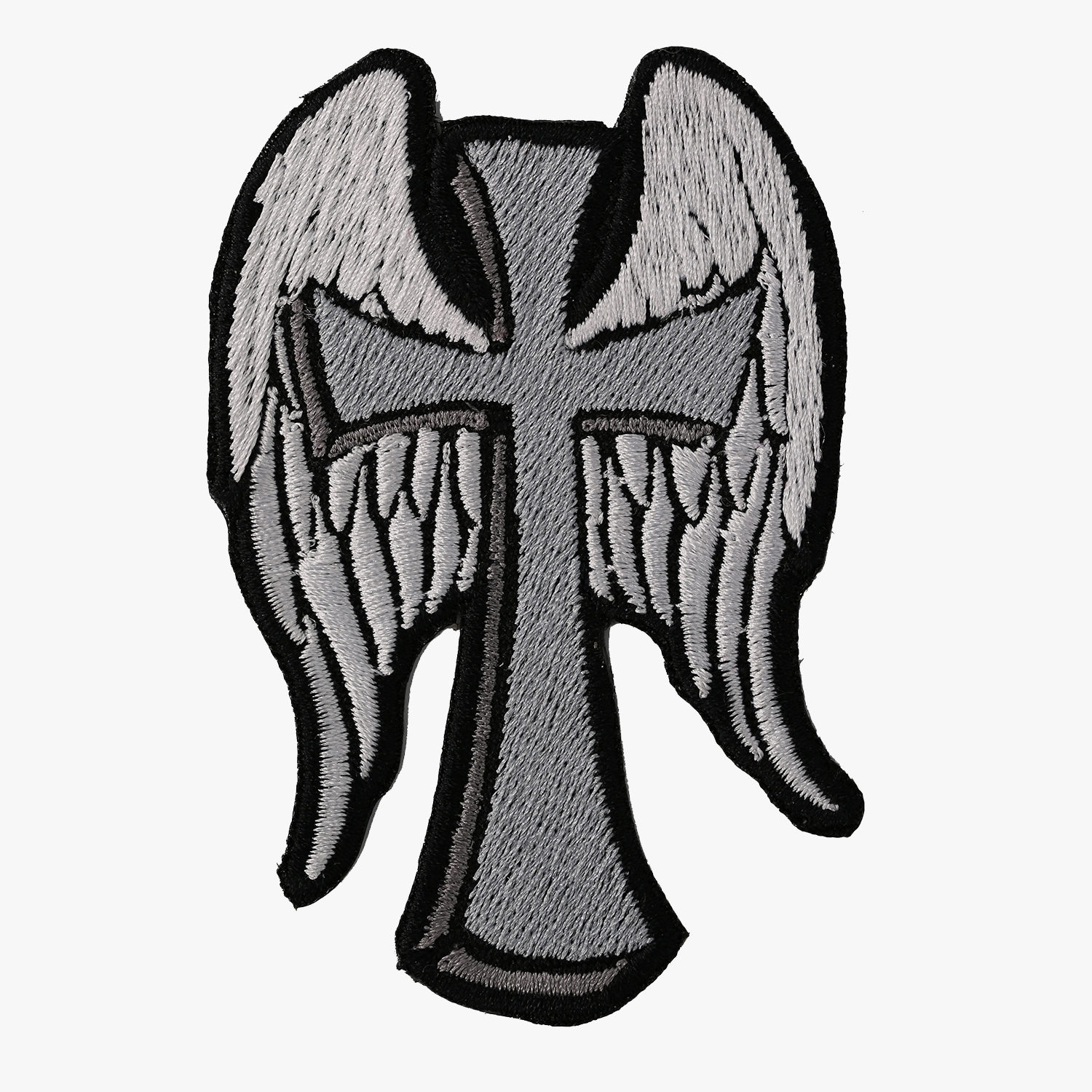 CROSS & WINGS Biker Vest Embroidered Patch