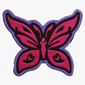 Butterfly Embroidery Women Biker Cut Patch