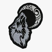 Howling Moon Wolf Motorcycle Club Embroidered Biker Patch