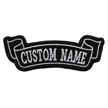 4 Inches Bottom Banner Custom Name Tag Biker patch