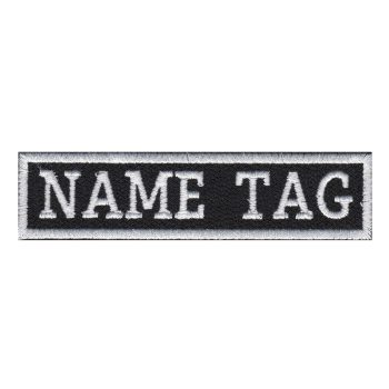 NC PATCHES Custom Name Tag Biker Patch 6 x 1