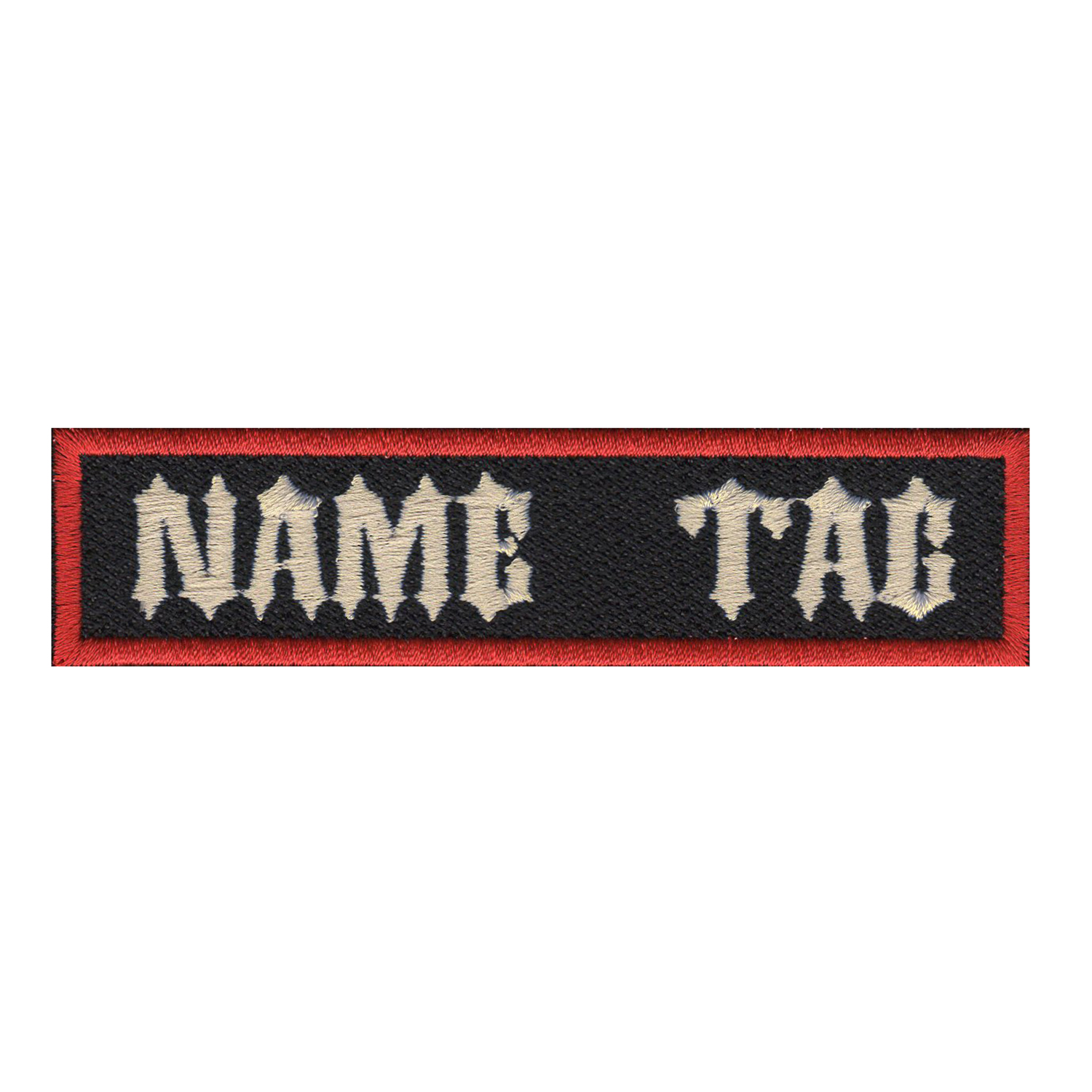 Custom Embroidered 6" x  4" Name Tag Sew Iron-On Patch Tactical Morale Biker #3 