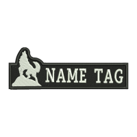 Howling Wolf Custom Name Tag Biker Vest patch