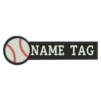 Baseball Custom Embroidered Name Tag Coach Uniform Patch