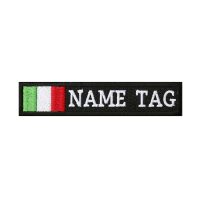 ITALY Flag Custom Name Tag Biker Vest Patch