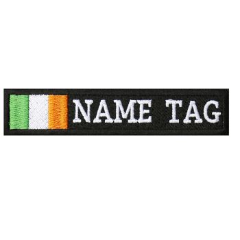 IRELAND Flag Custom Name Tag Biker Vest Patch