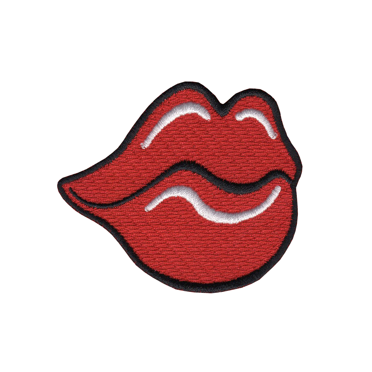 Red Lips Biker Embroidered Ladys Patch