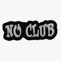 New No Club Lone Motorcycle Rider Embroidered Patch