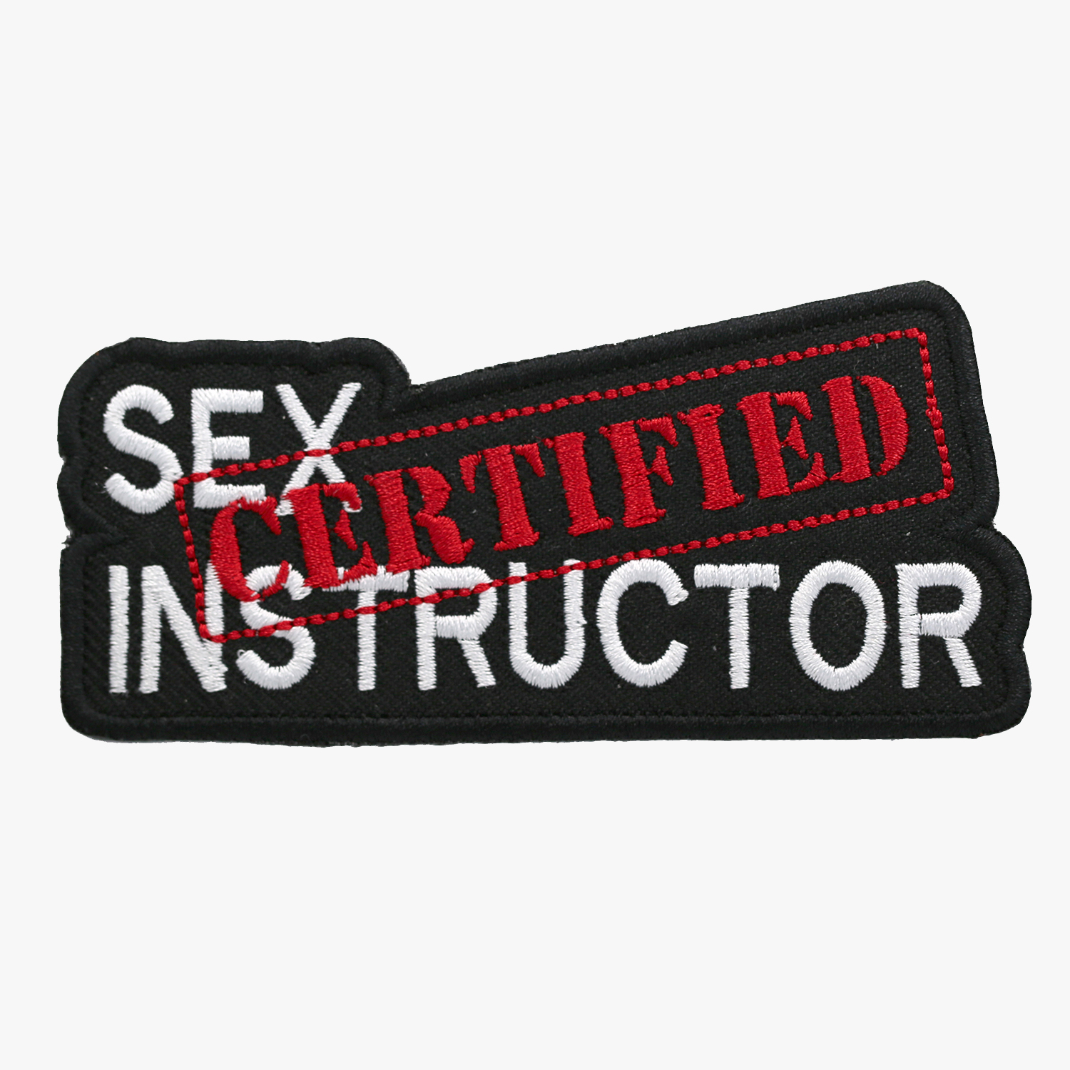 Sex Instructor Certified Biker Embroidered Vest Patch