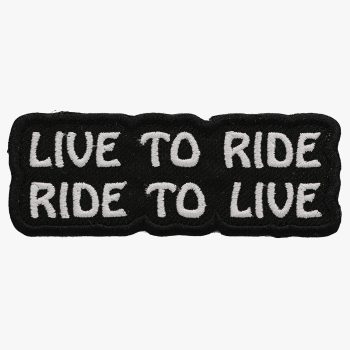 Live To Ride Motorcycle Biker Leather Vest Patch