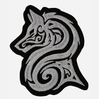 Lone Tribal Wolf Embroidery Biker Leather Vest Patch