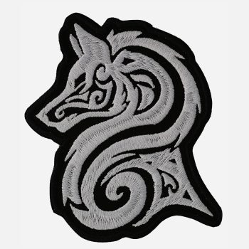 Lone Tribal Wolf Embroidery Biker Leather Vest Patch
