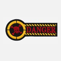 Danger Skull Motorcycle Rider Embroidered Vest Patch