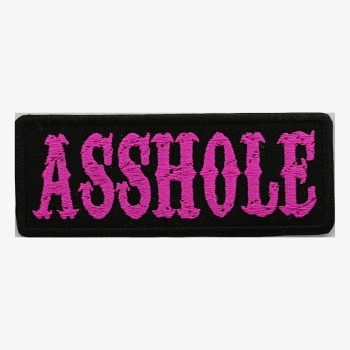 Asshole Embroidered Biker Leather Vest Patch