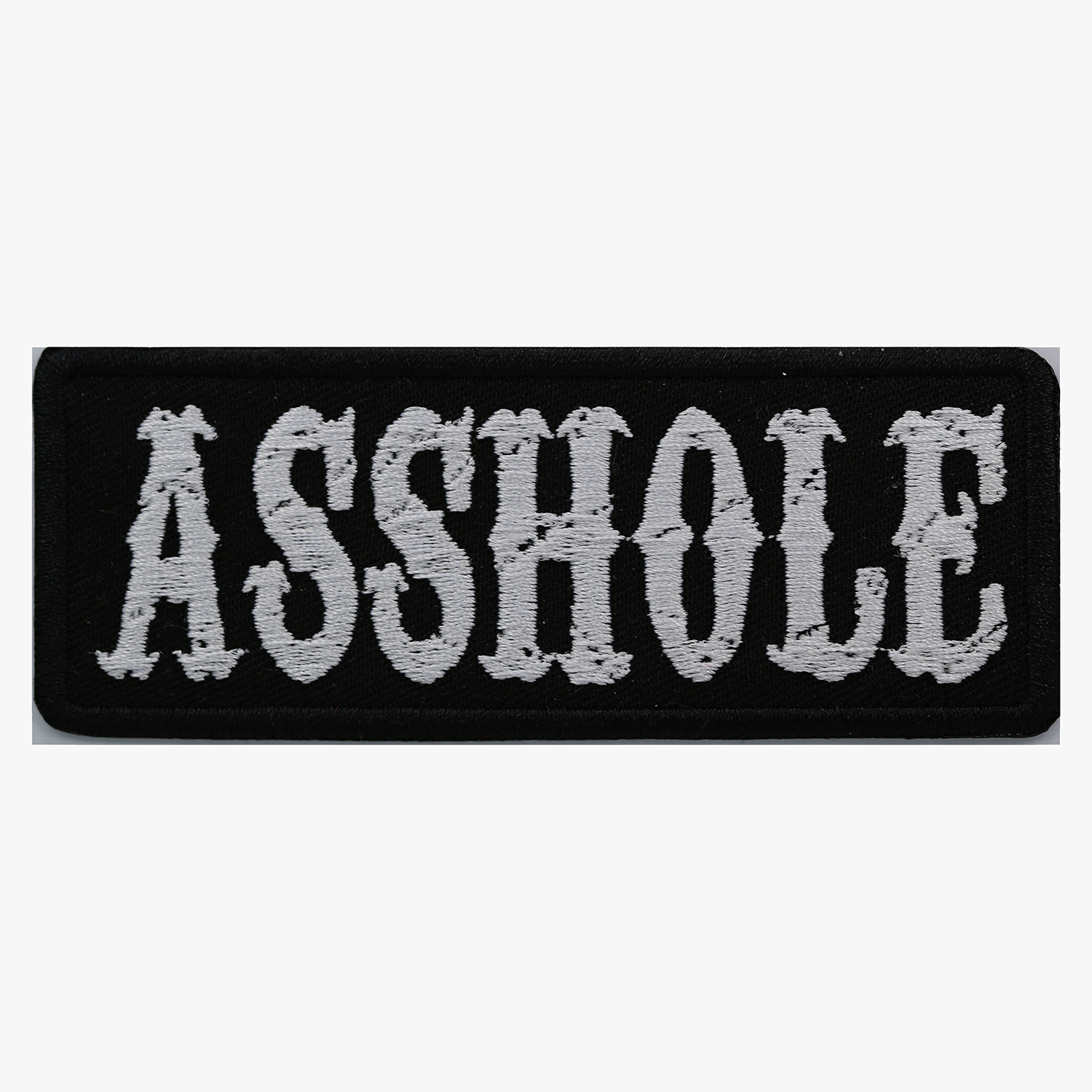 Asshole Embroidered Biker Leather Vest Patch