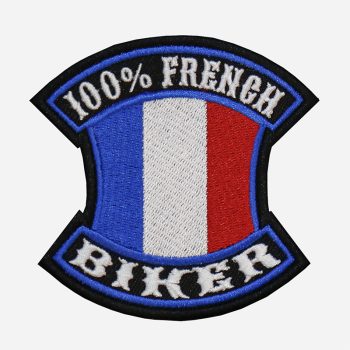 100 Percent French Biker Embroidered Vest Patch
