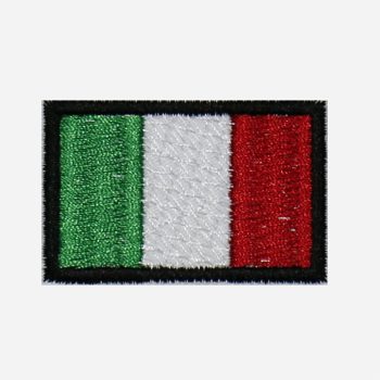 Italy Mini Flag Embroidery Biker Cap Patch