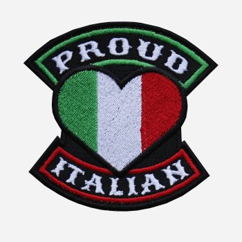 Proud Italian Flag Embroidered Biker Leather Vest Patch