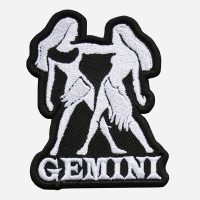Gemini Embroidered Biker Vest Zodiac Symbol Patch