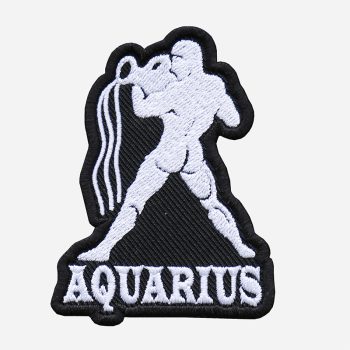 Aquarius Embroidered Biker Zodiac Symbol Patch