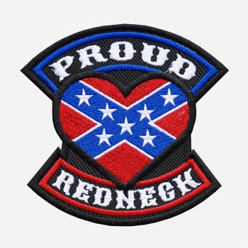 Proud Redneck Flag Embroidered Biker Leather Vest Patch