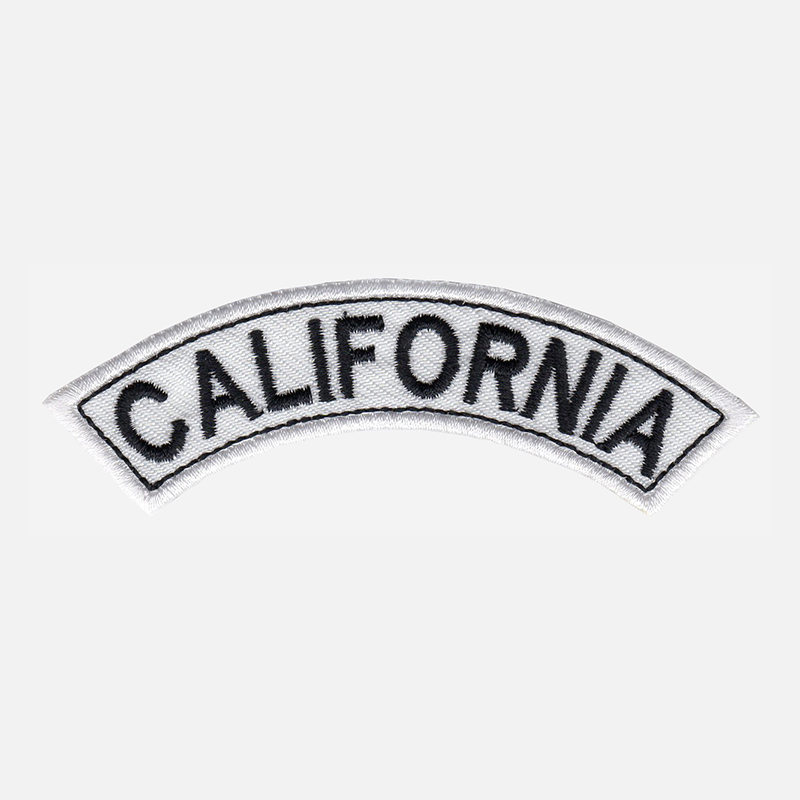 California Mini Top Rocker Embroidered Vest Patch