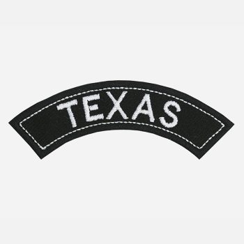 Texas Mini Top Rocker Embroidered Vest Patch